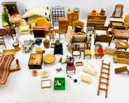 Vintage Assorted Wooden Doll Furniture Assorted Lot
