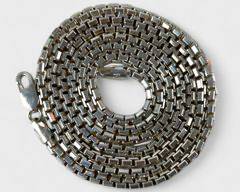 26 Grams Fine Milor Sterling Silver Box Chain 28 Inch Chain Necklace
