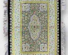 Large Indian Textile Exquisite Zardozi Embroidery Wall Hanging. Handcrafted With Metallic Threads And Gemstones On A Luxurious Velvet Background. Features A Beautiful Floral Design, Made In India
