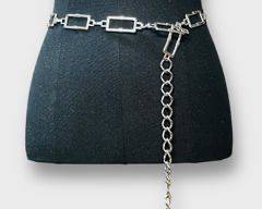 Michael Kors Silver Metal Chain Belt
