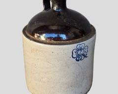 Antique 2 Gallon Stoneware Crock Whisky Jug
