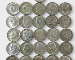 299 Grams 1964-1969 U.S. Kennedy Half Dollar 90% Silver & 40% Silver Coins - 26 Coins
