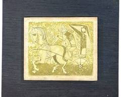 Pencil Signed and numbered 19/50 Original Etching Float Mounted On Board Abstract Modern
