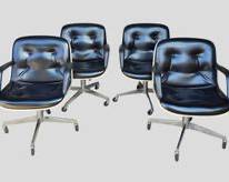 4 Vintage Steelcase Mid Century Modern MCM Adjustable Swivel Chairs
