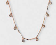 Kate Spade New York Rose Gold Crystal Dangle 30 Inch Statement Necklace
