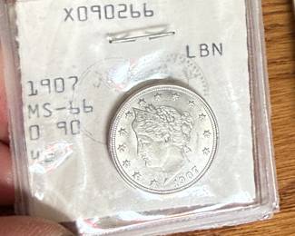 1907 Liberty ms-66 Liberty nickel