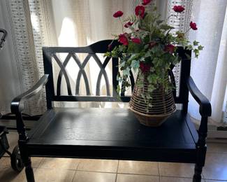 Bench and floral