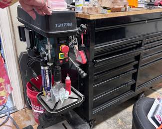 Tool bench and drill press