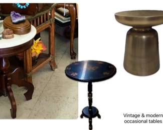Vintage and modern occasional side/accent tables
