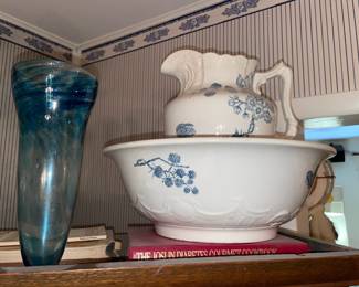 Antique Oversized Pitcher & Bowl