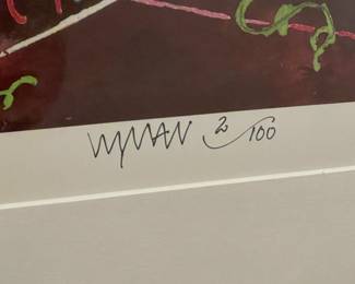 Framed & Signed "Wyman Illustrations" Wall Art (1997)