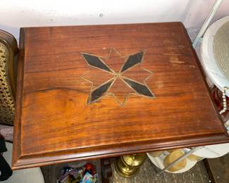 Carved Wooden Pedestal Table