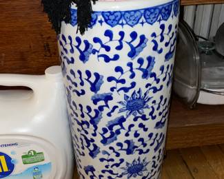Blue & White Umbrella Holder