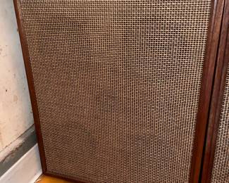 Vintage Pair Of Lafayette Wood Framed Speakers