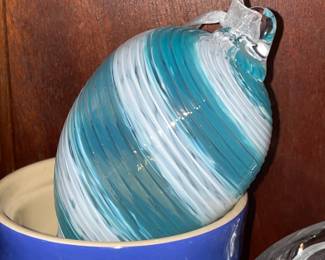 Handblown Glass Spiral Ornament