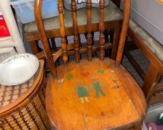 Children's Painted Wooden Chair