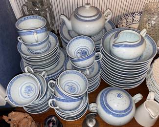 Blue & White China Set
