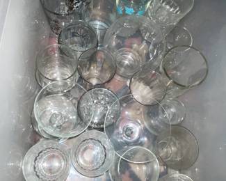 Assorted Clear Glassware