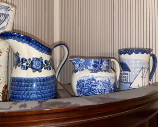 Blue & White Pitchers