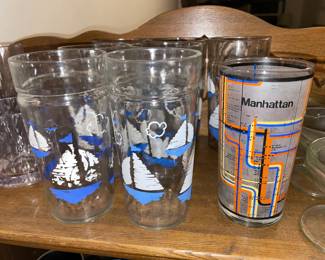 Vintage Sailboat Tumbler Glasses