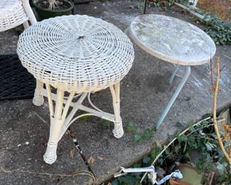 Wicker End Table