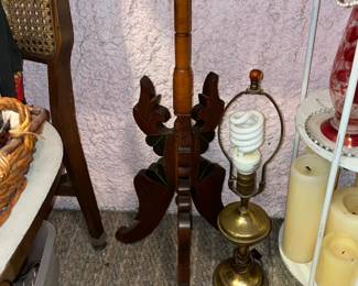 Carved Wooden Pedestal Table