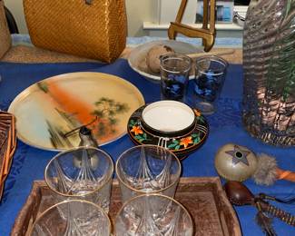 Gold Trimmed Crystal Glasses