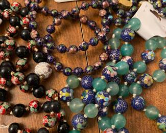 Vintage enamel Chinese Cloisonné Beads 