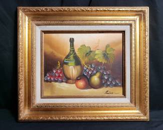 Lot # : 128 - Signed acrylic painting
