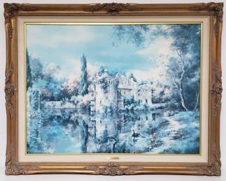 Lot # : 260 - "Springtime at Scotney" print processed on canvas
