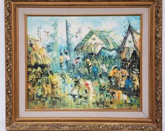 Lot # : 255 - Signed oil painting on canvas
