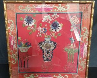 Lot # : 87 - Framed Chinese embroidery
