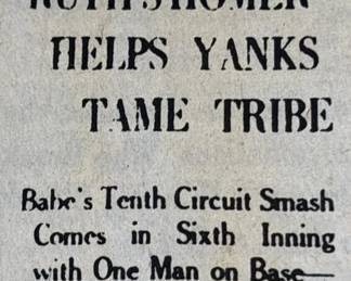 Lot # : 159z - VTG 1927 St. Louis Globe, Babe Ruth & Lindbergh
