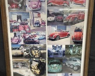 Lot # : 279v - Vintage Volkswagen framed photo collage

