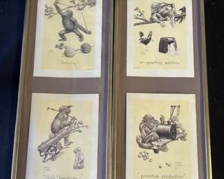 Lot # : 302z - Pair of vintage 1935 framed art prints
