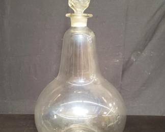 Lot # : 204 - Vintage carboy pear shaped apothecary bottle
