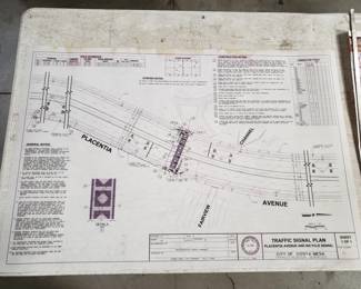 Lot # : 221 - Traffic signal plan blueprint

