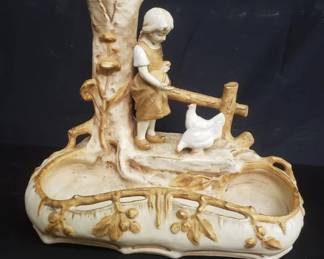 Lot # : 148 - Vintage Royal Dux porcelain figural vase and
