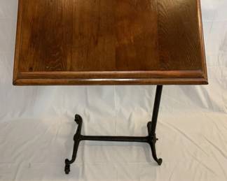 Lot # : 20f - Antique oak & cast iron sheet music and / or book
