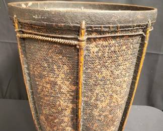 Lot # : 78 - Antique tribal hand woven basket
