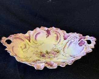 Lot # : 297z - Vintage hand painted German porcelain dish
