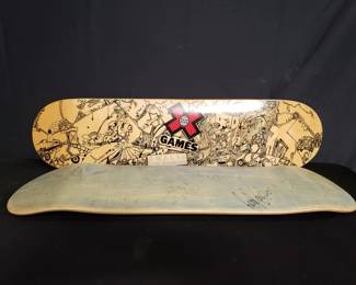 Lot # : 198 - Pair of X games skateboard decks
