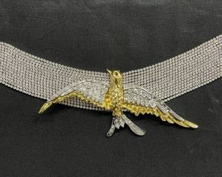 Lot # : 213v - Rhinestone bird necklace
