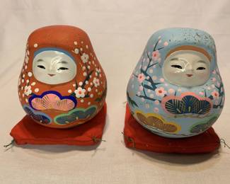 Lot # : 148f - Vintage Chinese weeble roly-poly set of 2
