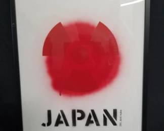 Lot # : 95 - Framed stencil spray paint art 281-anti nuke
