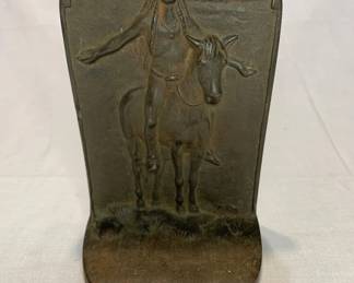 Lot # : 275f - Vintage Bronze Met cast iron bookend or doorstop
