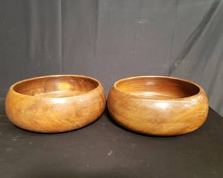 Lot # : 215 - Pair of mid century wood center bowls
