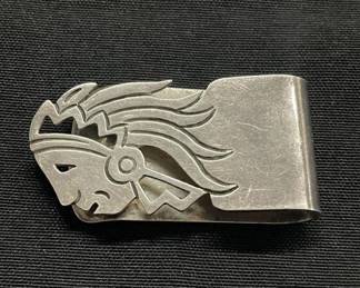 Lot # : 157v - Sterling silver American Indian money clip
