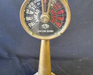 Lot # : 303z - Vintage brass ship engine room telegraph home decor
