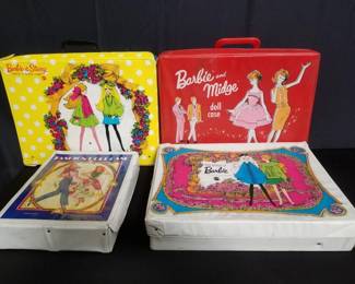 Lot # : 307 - Box of vintage Barbie dolls in original cases
